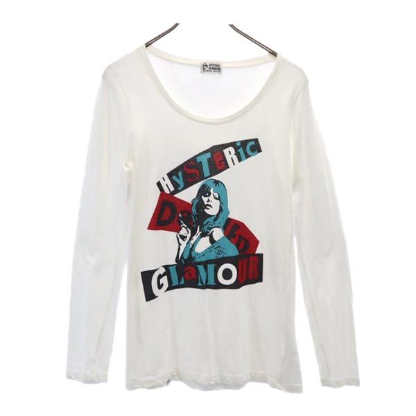 ヒステリックグラマー 長袖 Tシャツ ホワイト系 HYSTERIC GLAMOUR ロゴ