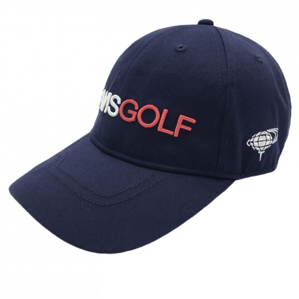ビームスゴルフ　キャップ　美品 美品ビームスゴルフ キャップ ネイビー×白 立体ロゴ刺しゅう ゴルフ
