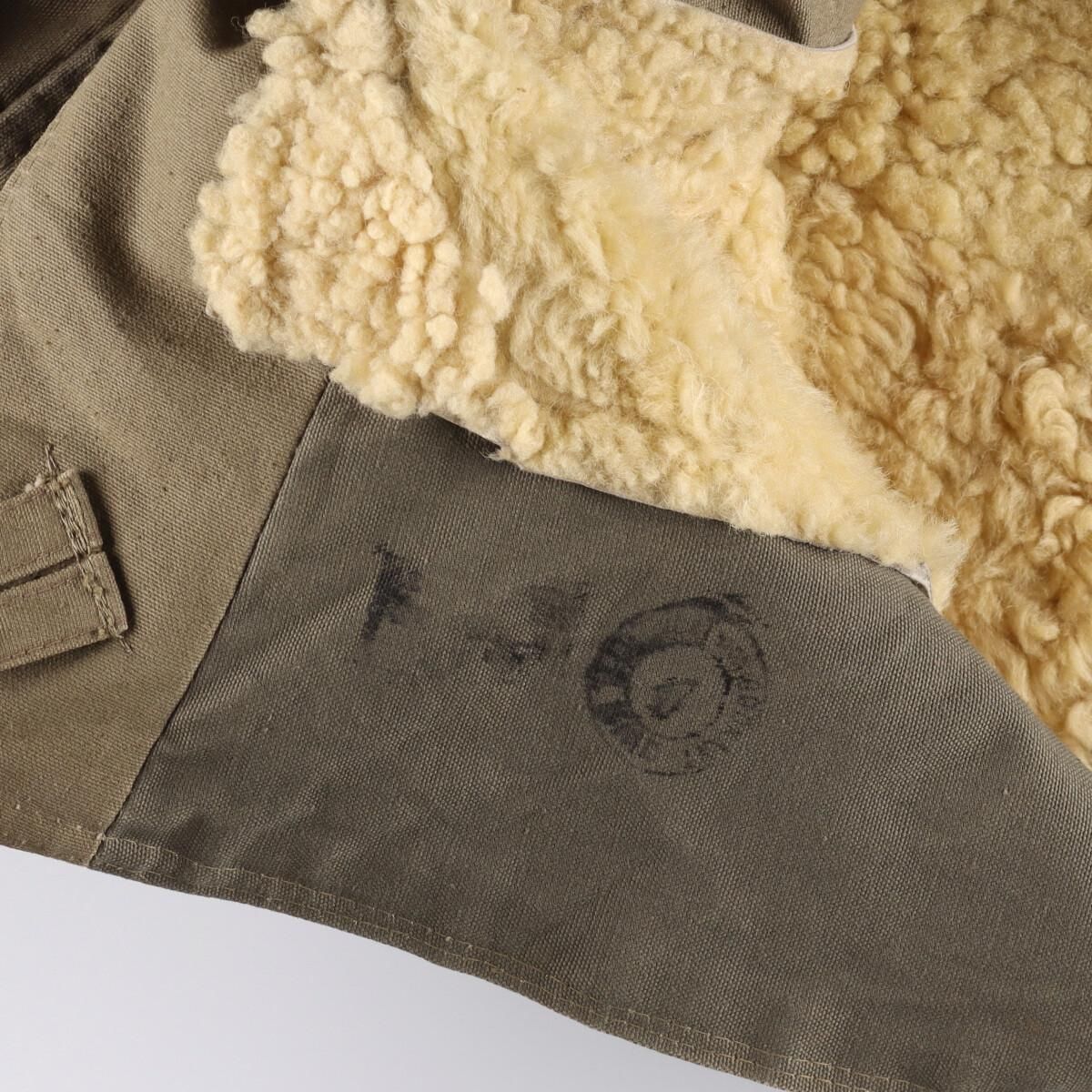 古着 40年代 スウェーデン軍実品 M-1909 ムートン パイロットコート 