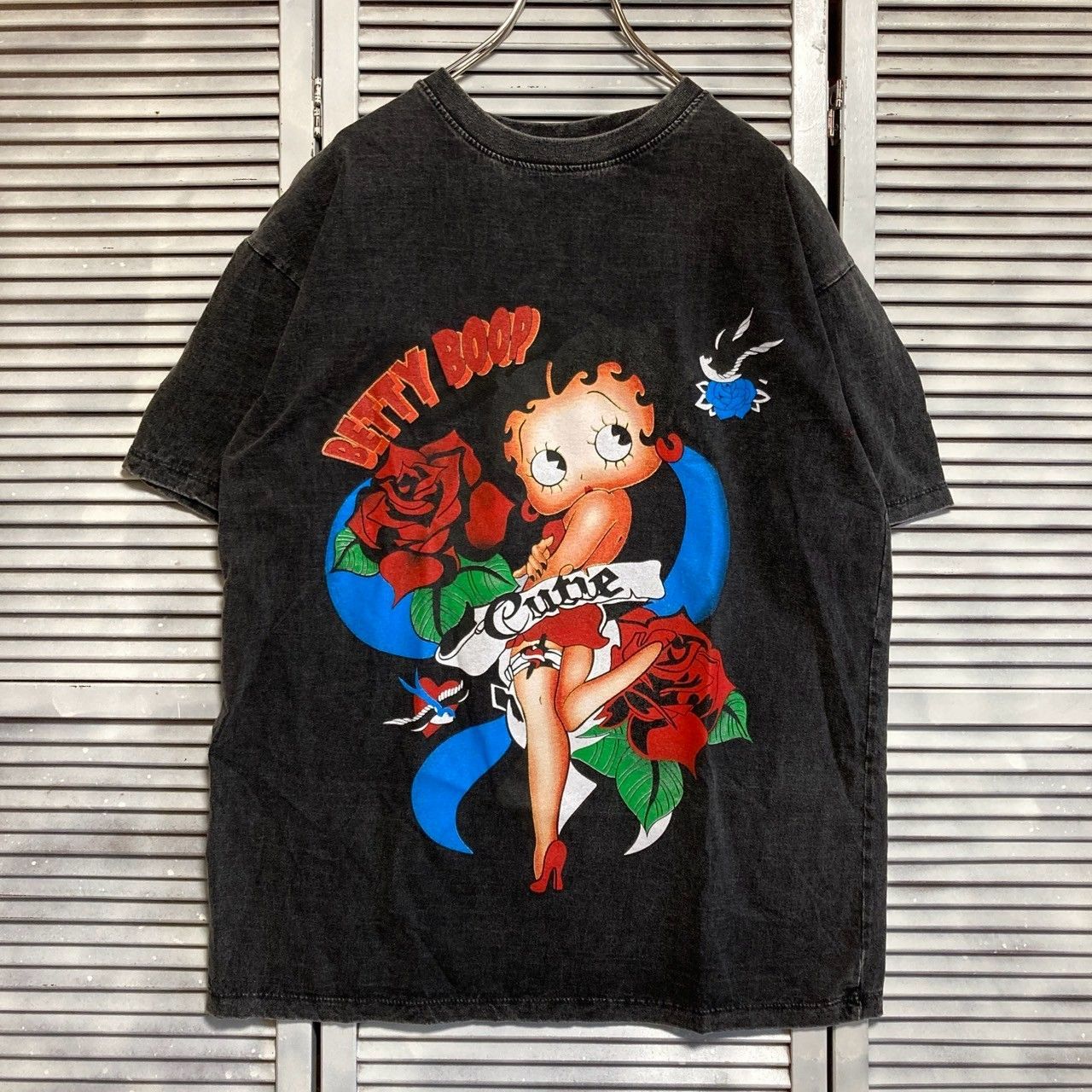 ベティ ブープ BETTY BOOP 黒 薔薇 アニメ アメコミ キャラ Tシャツ 