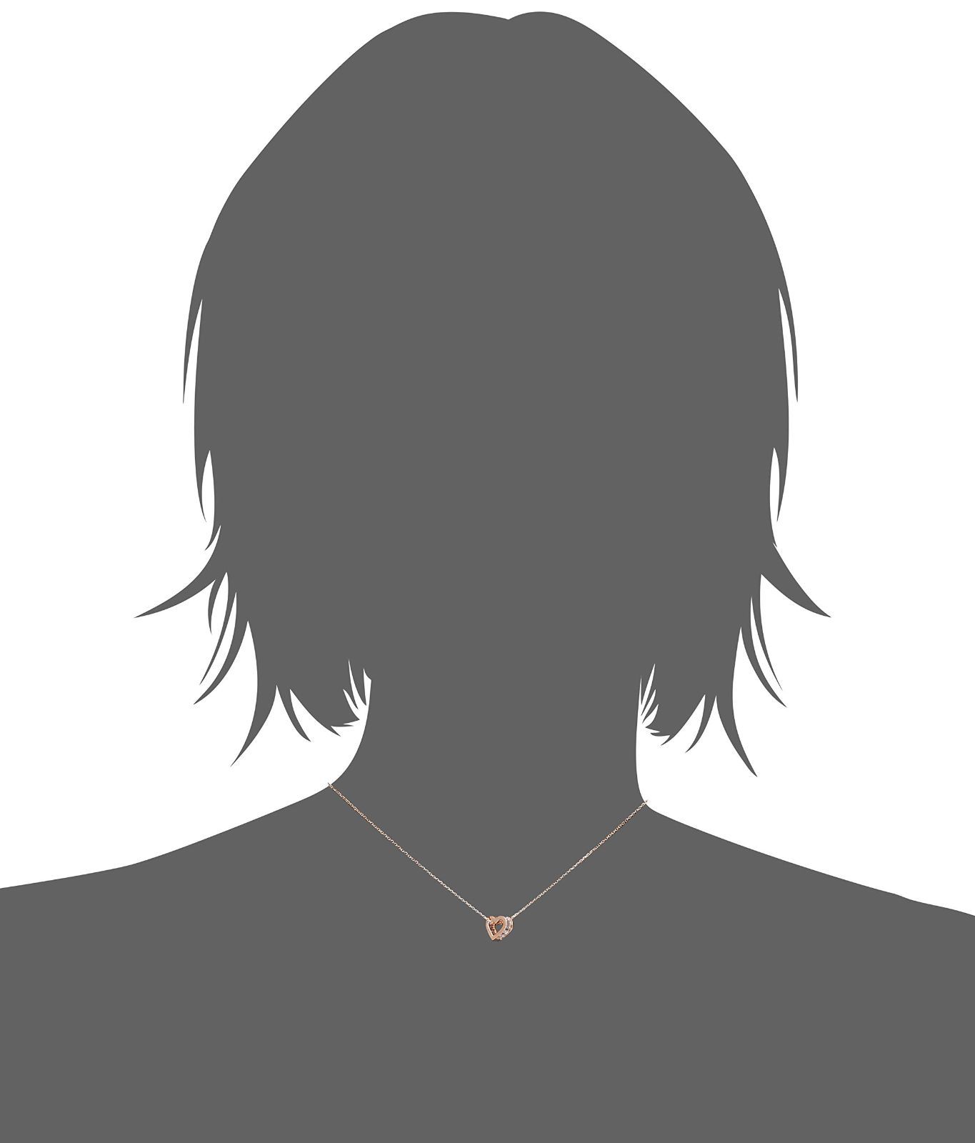 在庫処分 ブルーム シルバー ピンクゴールドメッキ キュービックジルコニア ハート ネックレス 0772-1571-0019-0000