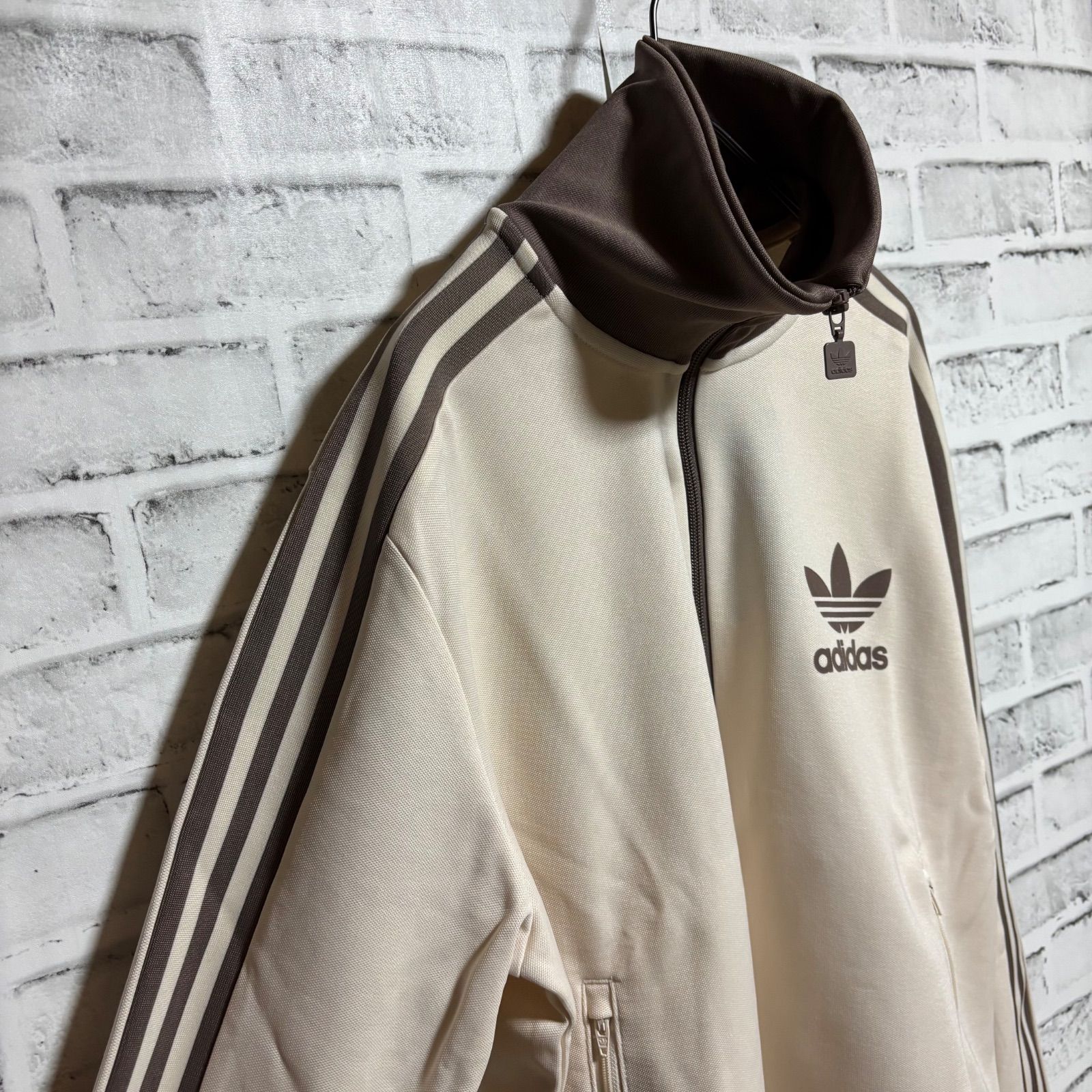 adidas ジャージ ベージュ XS 新品⭐️レディースXS 80s復刻 adidas トラックジャケット