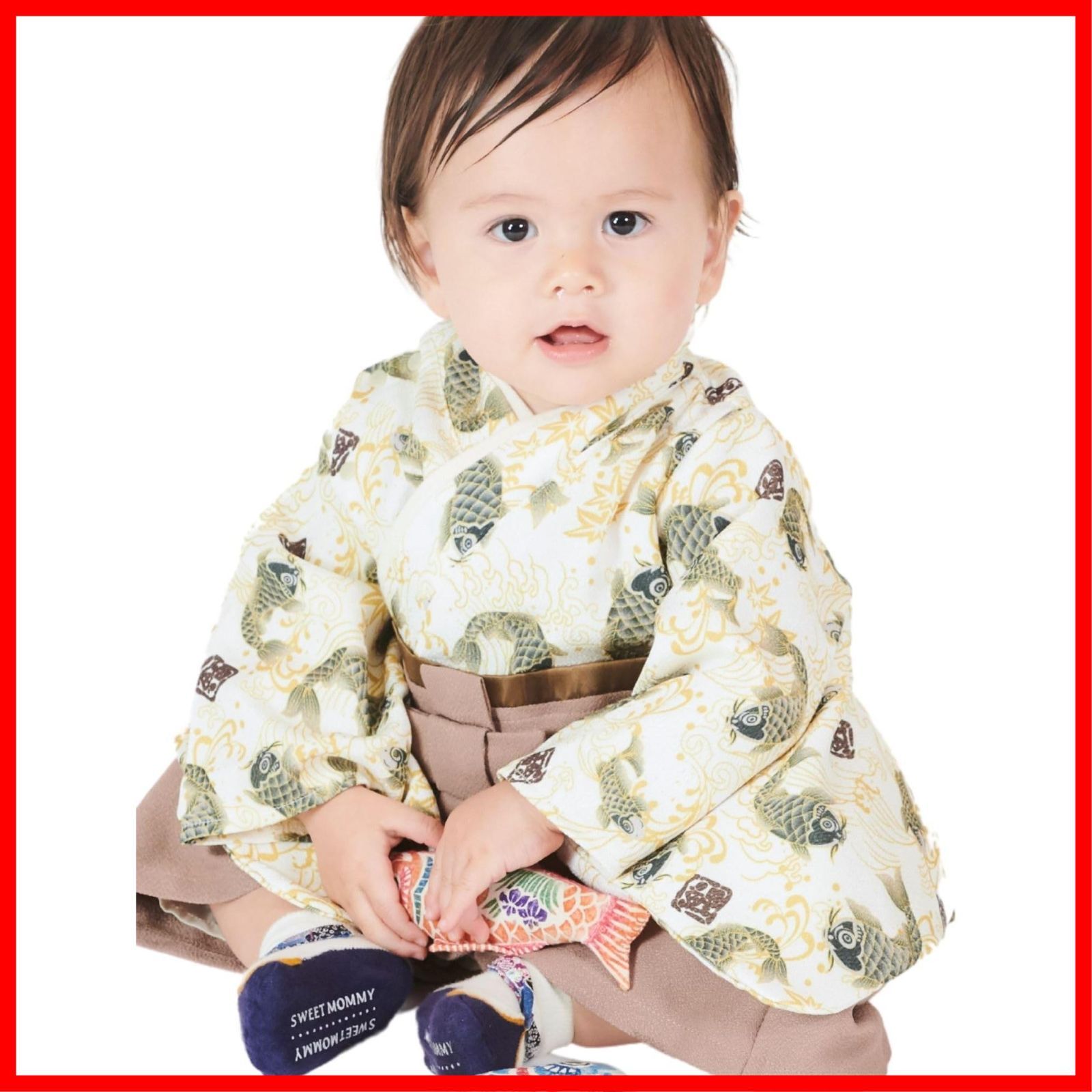 数量 オーガニックコットン裏地 日本製和柄ちりめん 足元2WAY 十文字結び 袴カバーオール サテンリボン 和服 Mommy 日本製素材 Sweet ベビー服 赤ちゃん スウィートマミー 0~3歳