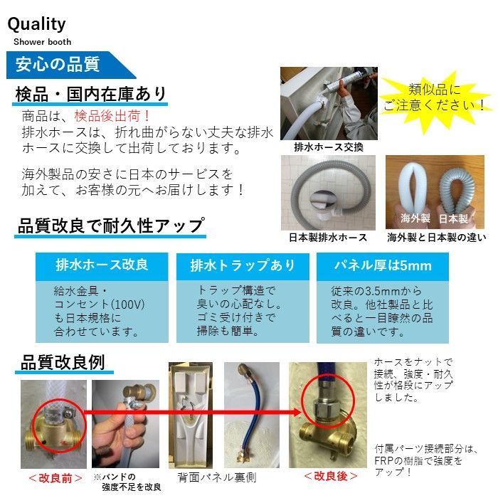 樹脂パネル シャワーユニット
