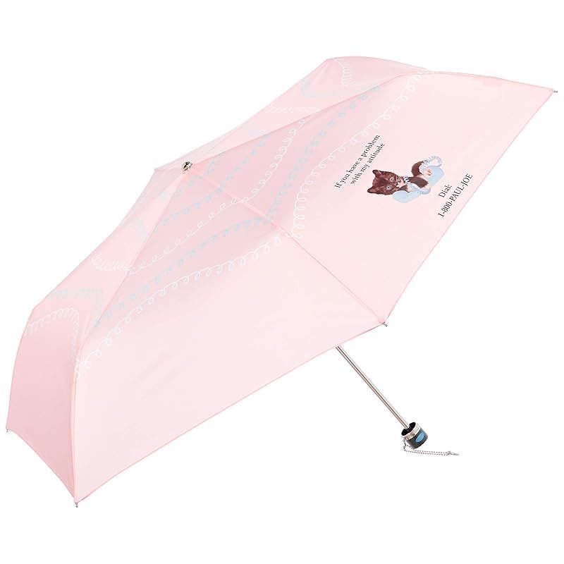 [ムーンバット] PAUL u0026 JOE ACCESSORIES(ポール アンド ジョー アクセソワ) 雨 折りたたみ傘 軽量 55ｃｍ キャットフォン 猫 ペールピンク4522408994461 レディース 21-113-10596-02-30-55 ペ 1