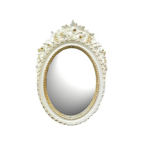 鏡 壁掛け イタリア製 クラシック ミラー 鏡 Mirror アイボリー色 ユーロマルキ - メルカリ
