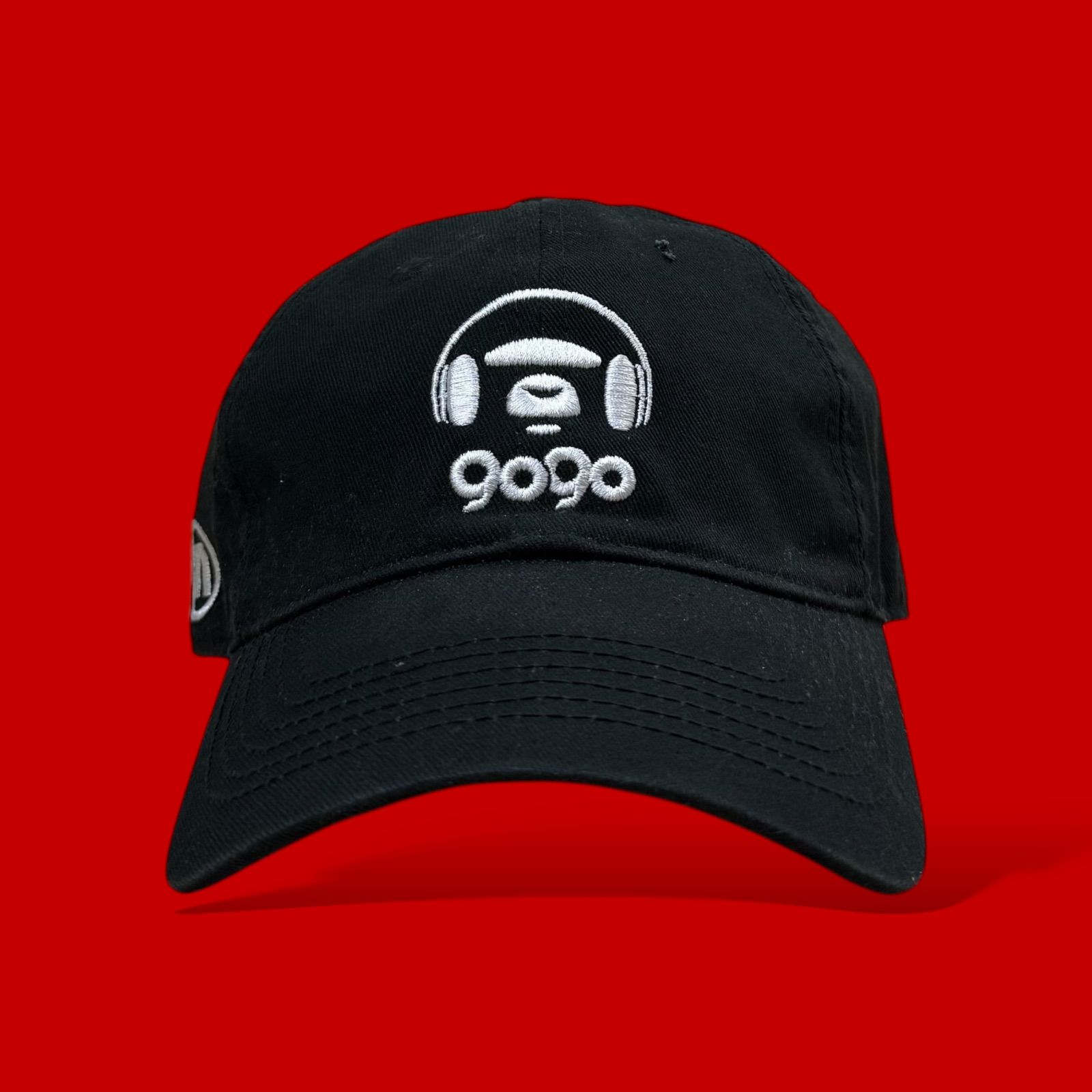 9090 AAPE BY A BATHING APE エーエイプ アベイシングエイプ ナインティナインティ コラボ キャップ 帽子 刺繍 ブラック 黒 裏原