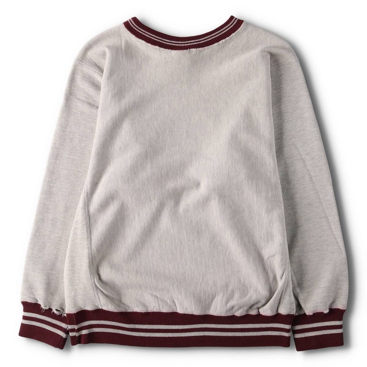 古着 90年代 チャンピオン Champion REVERSE WEAVE リバースウィーブ 刺繍タグ 目無し 無地 ブランクスウェットシャツ|evb031094