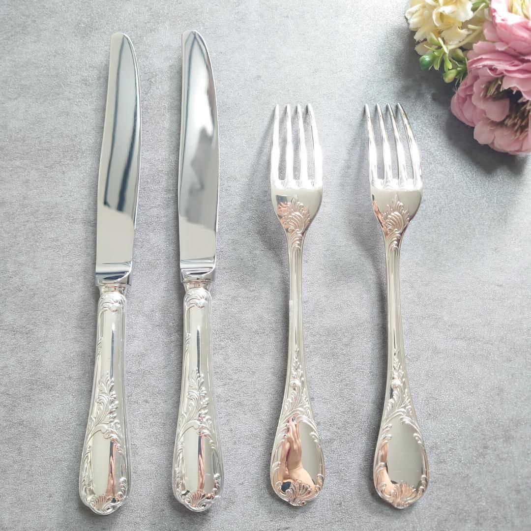 美品 クリストフル マルリー テーブルナイフ テーブルフォーク 4点 美品 クリストフル マルリー テーブルナイフ テーブルフォーク 4点