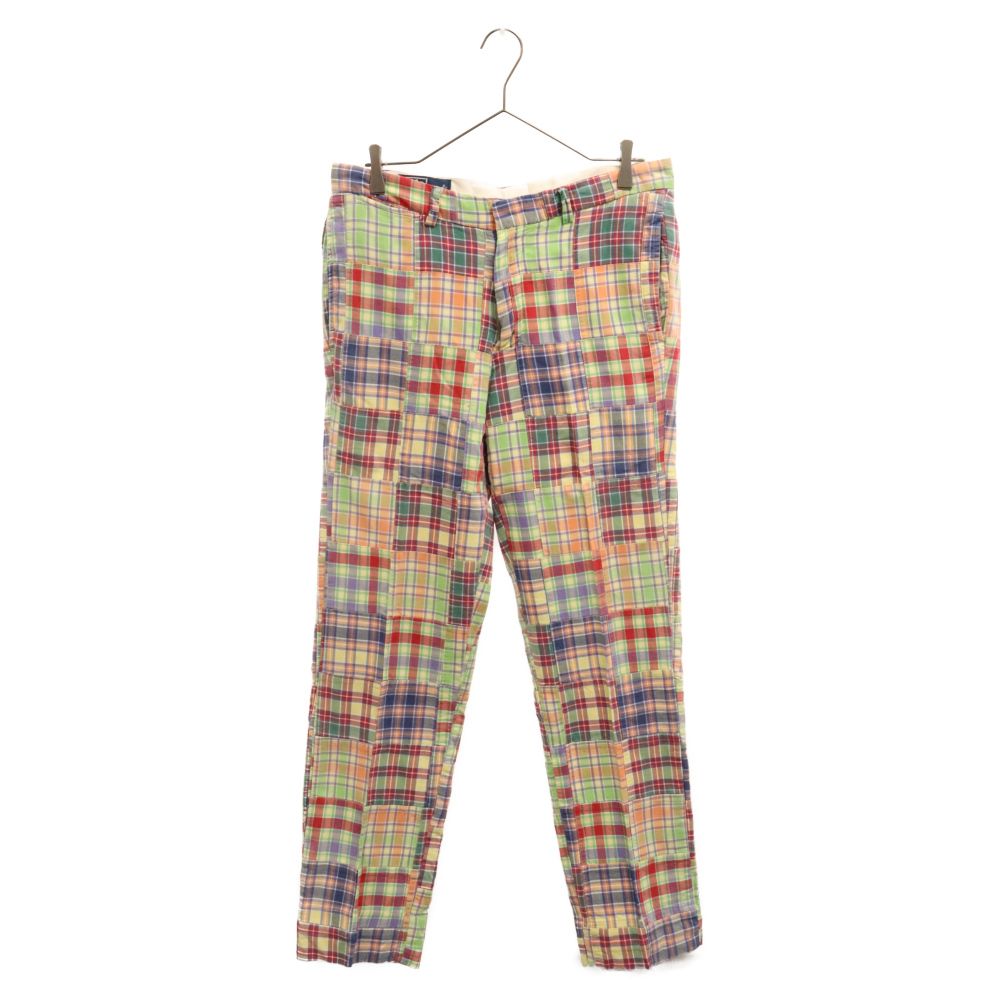 Polo by RALPH LAUREN (ポロバイラルフローレン) 90S VINTAGE ヴィンテージ パッチワークデザイン ストレートパンツ マルチカラー