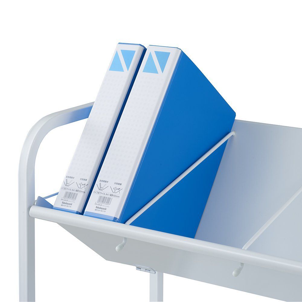 【限時特価】 ナカバヤシ ファイルワゴン 2段 ホワイト CWA-002W