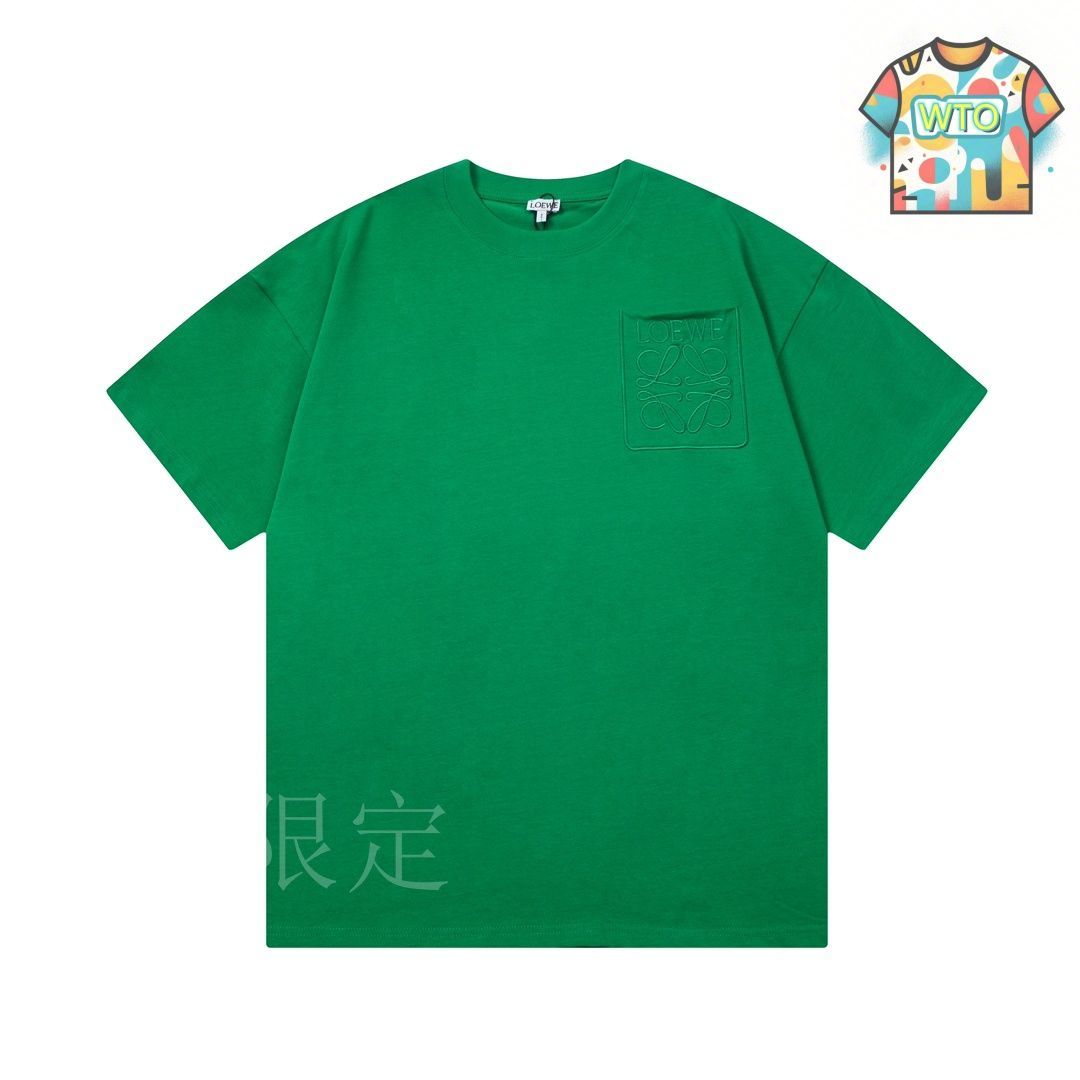あずよもさん専用LOEWE 刺繍ポケット Tシャツ 今日特価】LOEWE ポケットカラーブロック刺繍杏 T シャツ - メルカリ