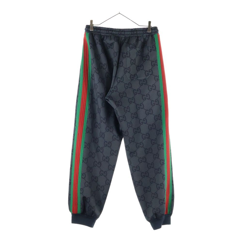 メンズ M GUCCI グッチ ジャージ トラックパンツ GG柄 シェリーライン GUCCI (グッチ) ジャンボGG 総柄プリント ウェブストライプ