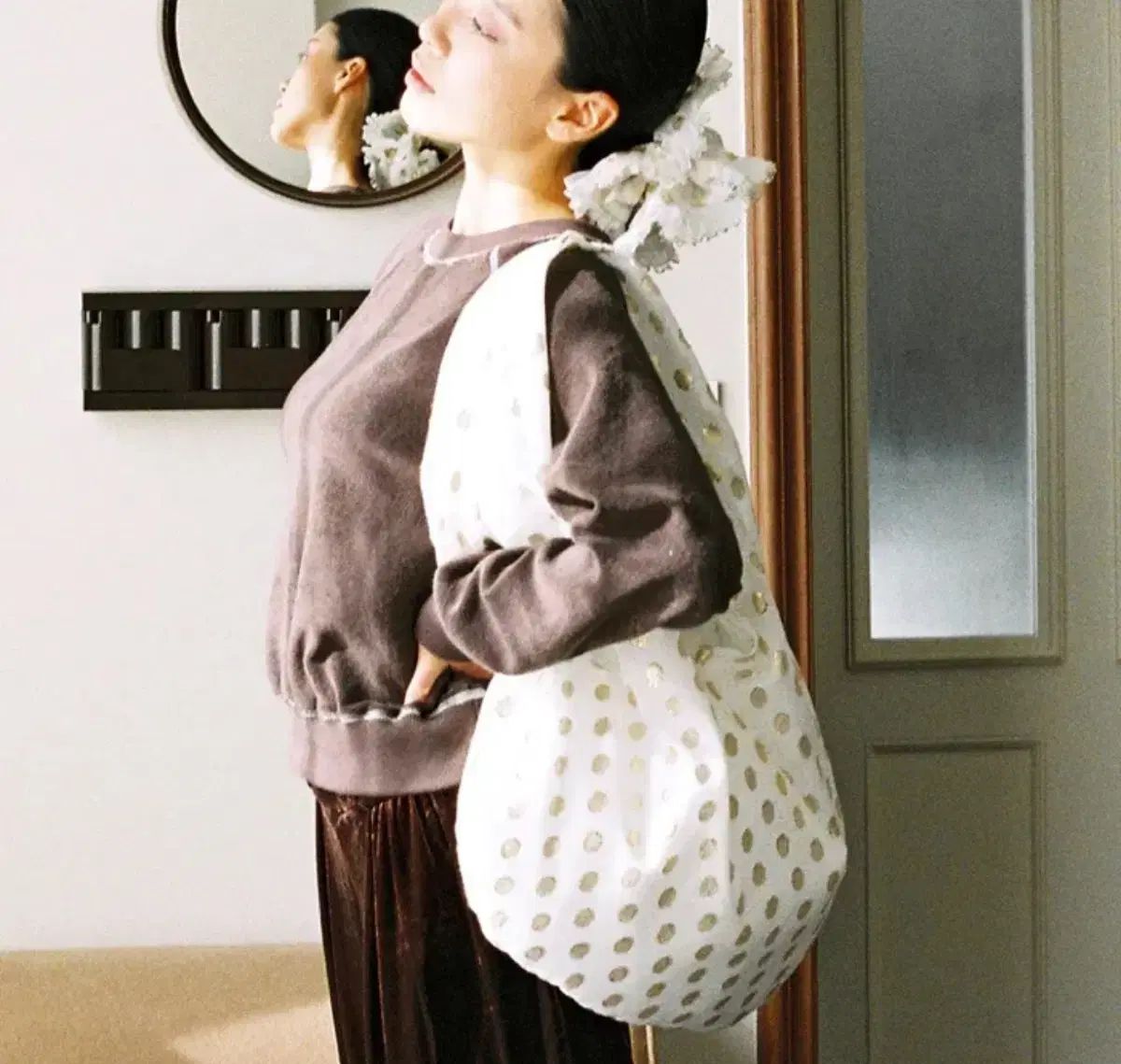 Planforotherday 플랜포아더데이 ドット スカート ニット ドットバッグ