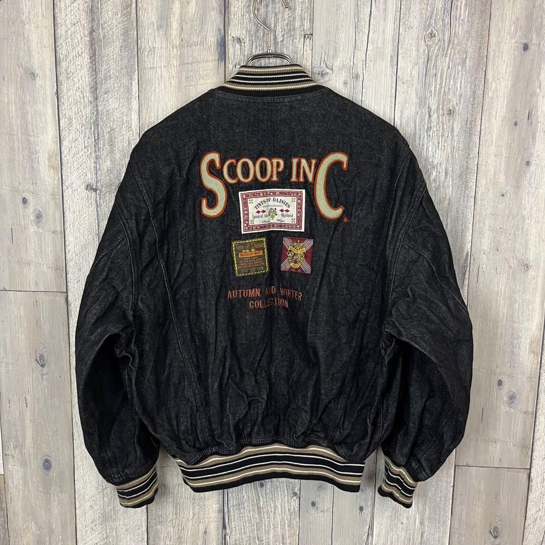 OLD Scoop 90s スクープ 日本製 ブラック デニム ジャケット M - メルカリ