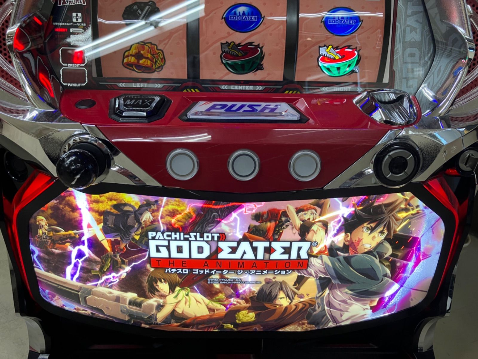 送料無料 パチスロ実機 ゴッドイータージアニメーション コイン不要機