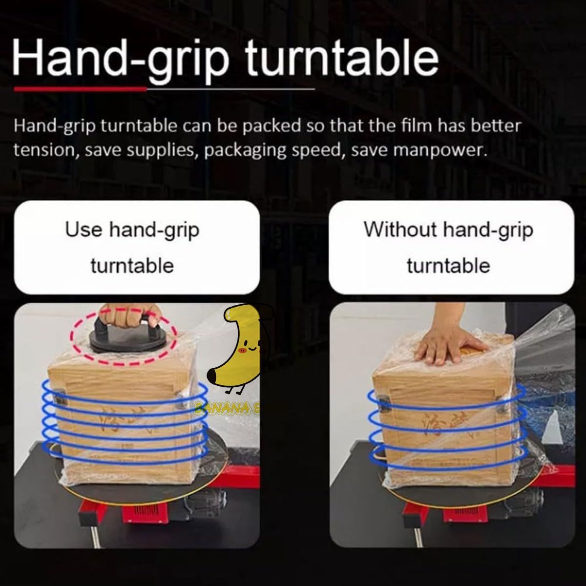 商業用ストレッチフィルムラッパー ビジネス産業用フィルム包装機 30 rpm電動ストレッチラップディスペンサー包装機 ボックス パック用全自動パレットラッパー