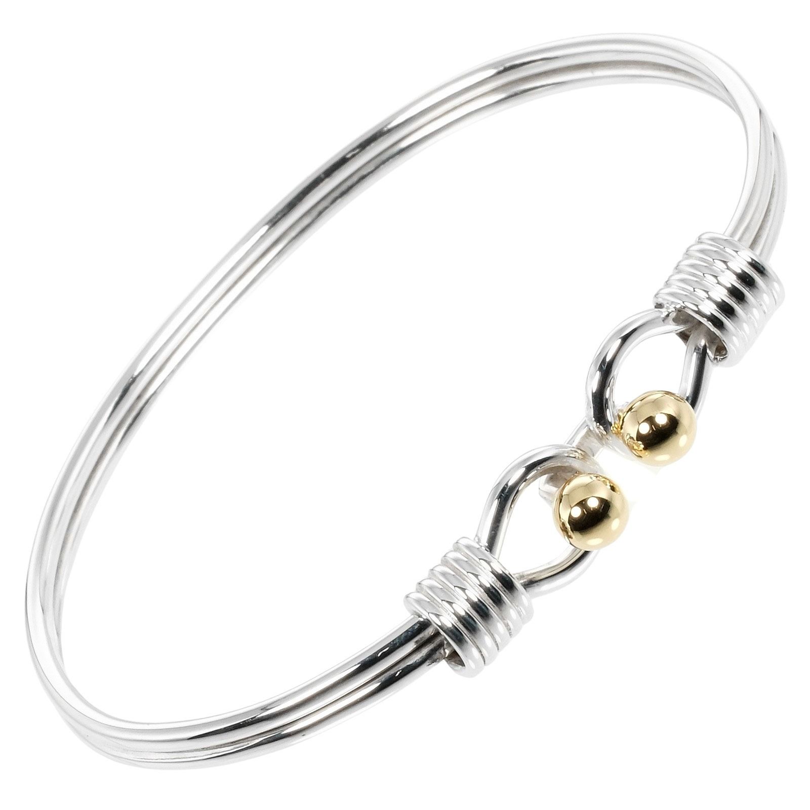 【受注生産品】 TIFFANY&Co.】ティファニー ダブルループ シルバー925×K18 バングル