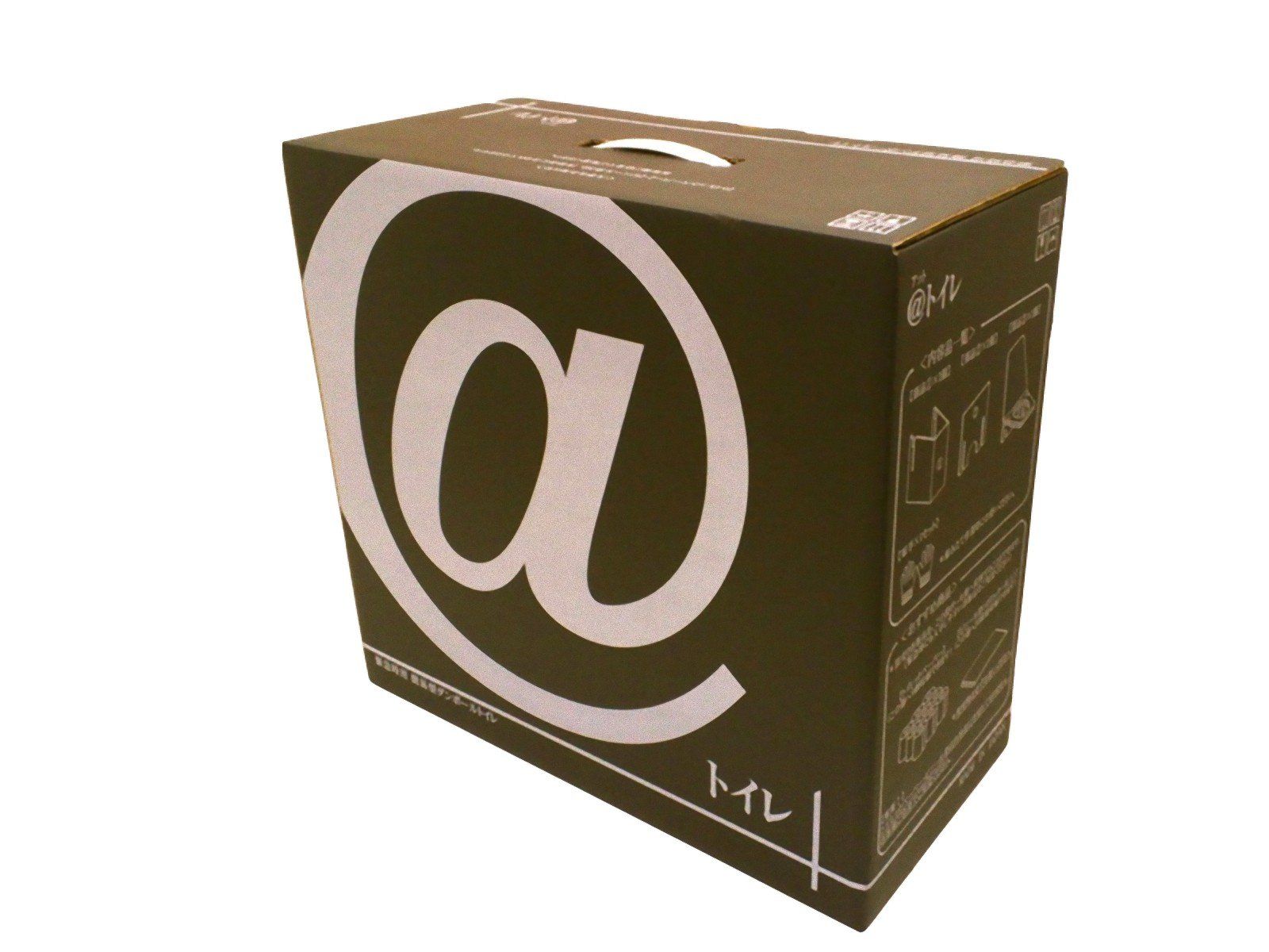 幅38×奥行44×高さ42.5cm フタ閉塞時 茶色 ダンボール製簡易トイレ 簡易トイレ アット トイレ 京阪紙工 Keihanshikou