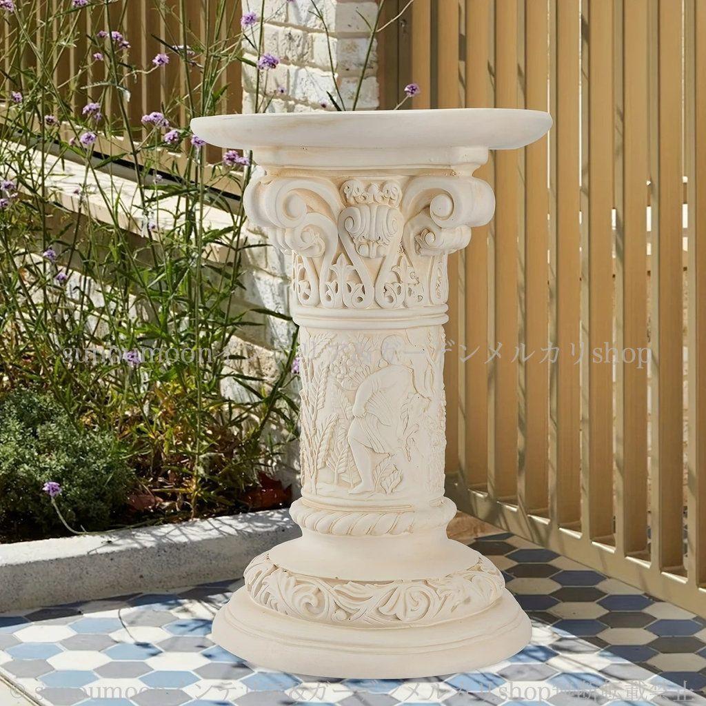 ガーデニング ガーデン雑貨 置物 ローマ柱 ヴィンテージ調 ガーデンオーナメント 4-7 ガーデンインテリア プランターラック お洒落 ガーデンオブジェ 雑貨 庭の装飾 ガーデン インテリア 酸化マグネシウム おしゃれ 庭