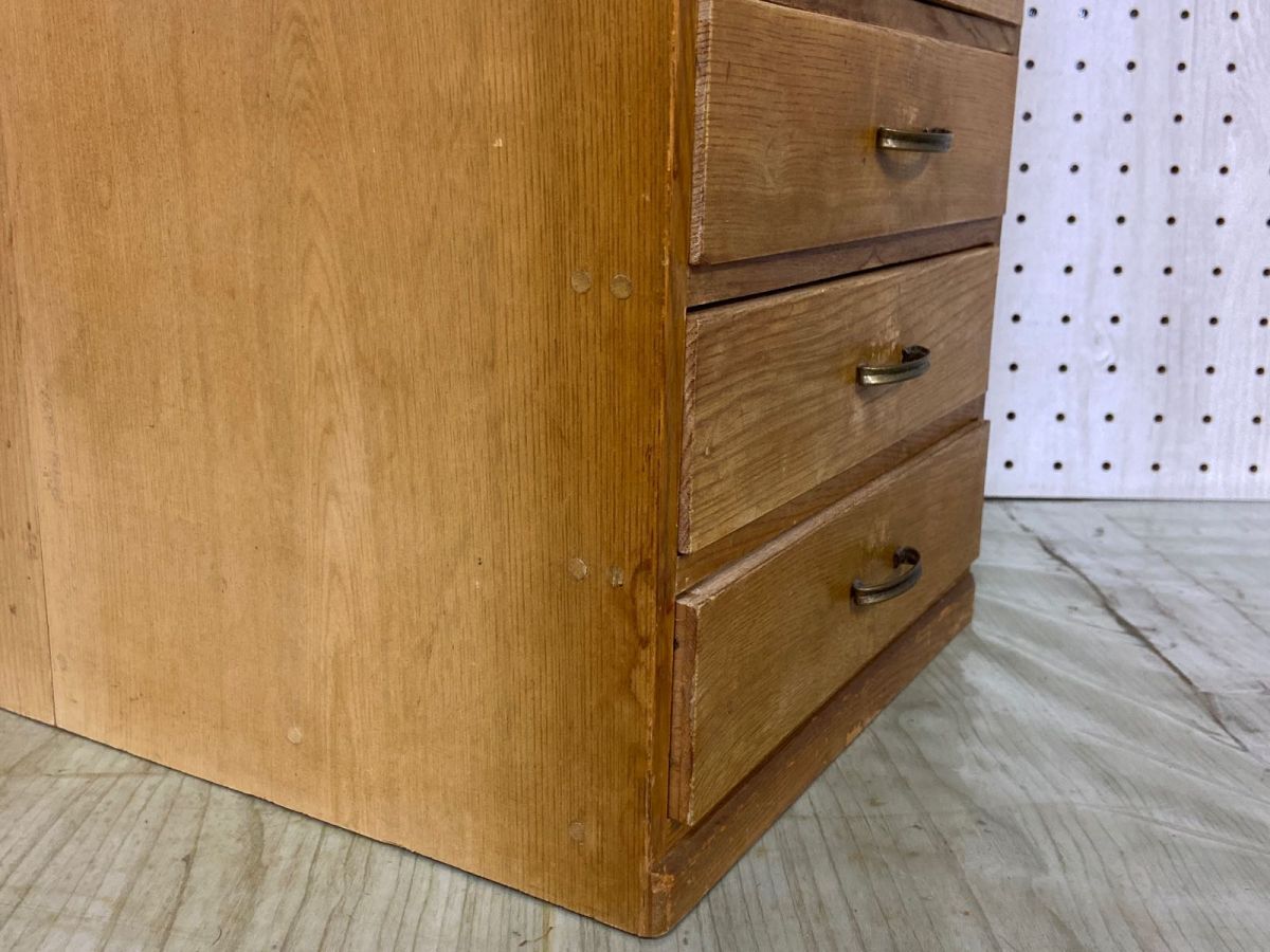 3-▲小引き出し 6段 6杯 アンティーク 家具 収納棚 引出し 書類入れ レターラック 什器 サイズ約高さ41×幅25×奥行31cm 3-△小引き出し 6段 6杯 アンティーク 家具 収納棚 引出し 書類