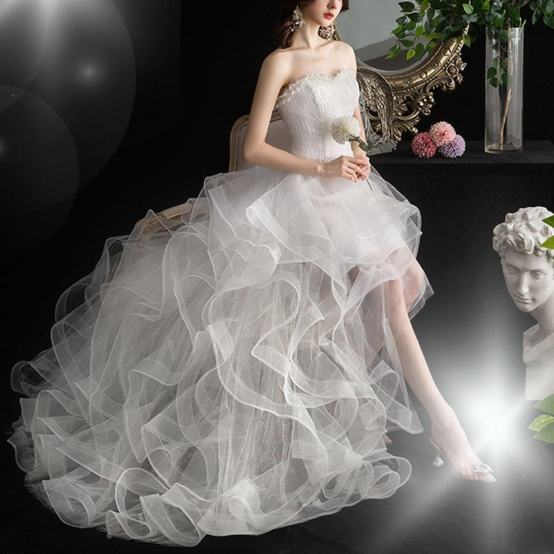 ウェディングベール】80×250cm トリートドレッシング 刺繍 花と蝶 THE