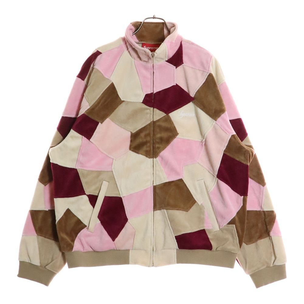SUPREME シュプリーム 25SS Patchwork Velour Track Jacket パッチワーク ベロア ジップアップハイネックジャケット マルチカラー