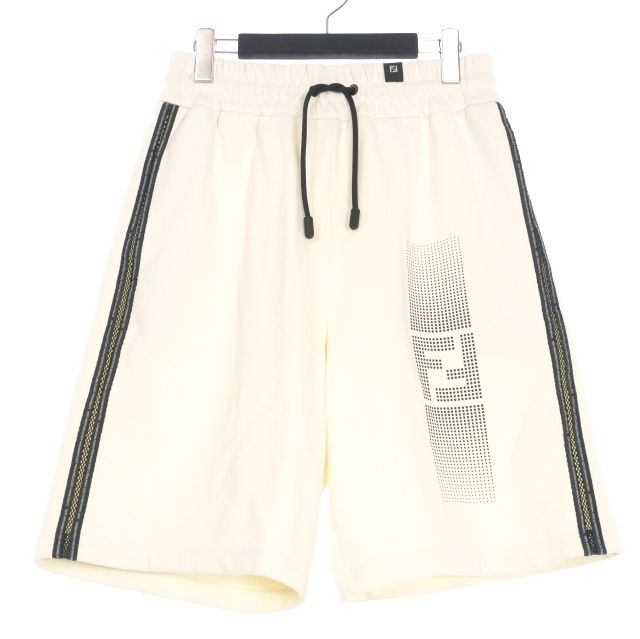 フェンディ FENDI SHORT COTTON TROUSERS IN WHITE スウェット フェンディ FENDI SHORT COTTON TROUSERS IN WHITE スウェット