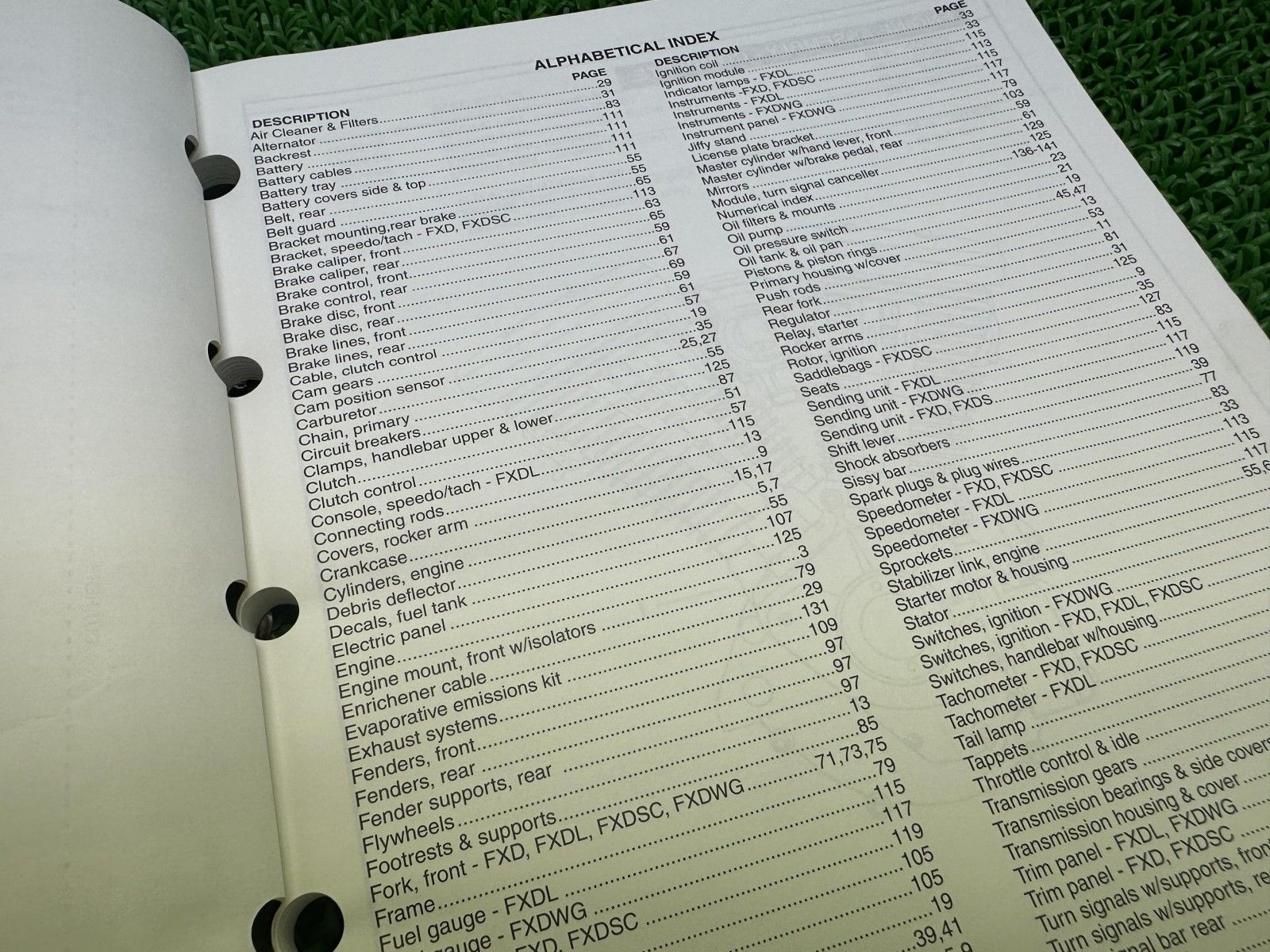 ダイナ パーツリスト 英語版 ハーレー 正規 バイク 整備書 1997年ダイナモデル パーツカタログ エボ 車検 パーツカタログ 整備書 dF