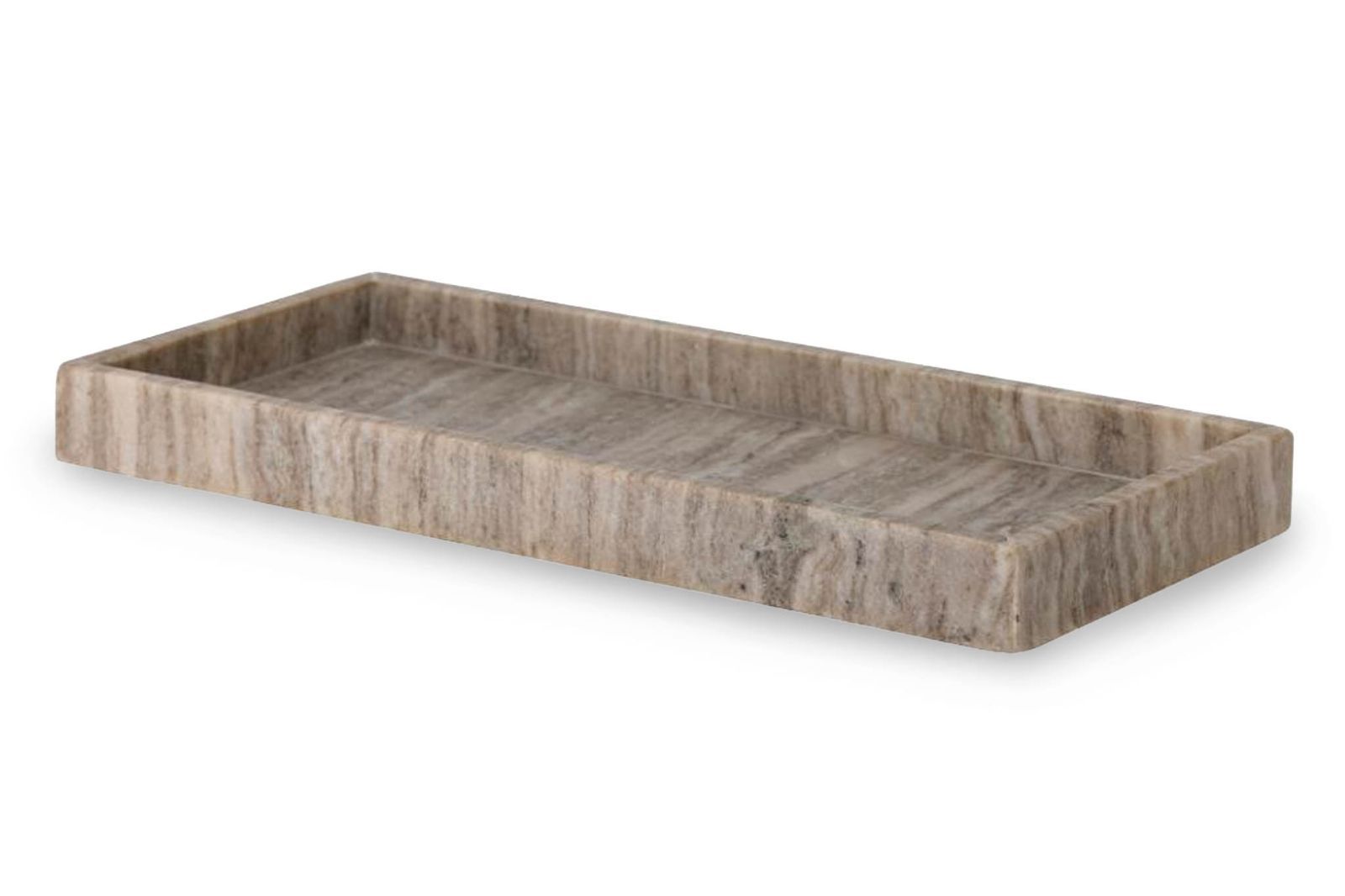 ブラウン の大理石でできたクラシックなトレイ Majsa 長方形 15 x