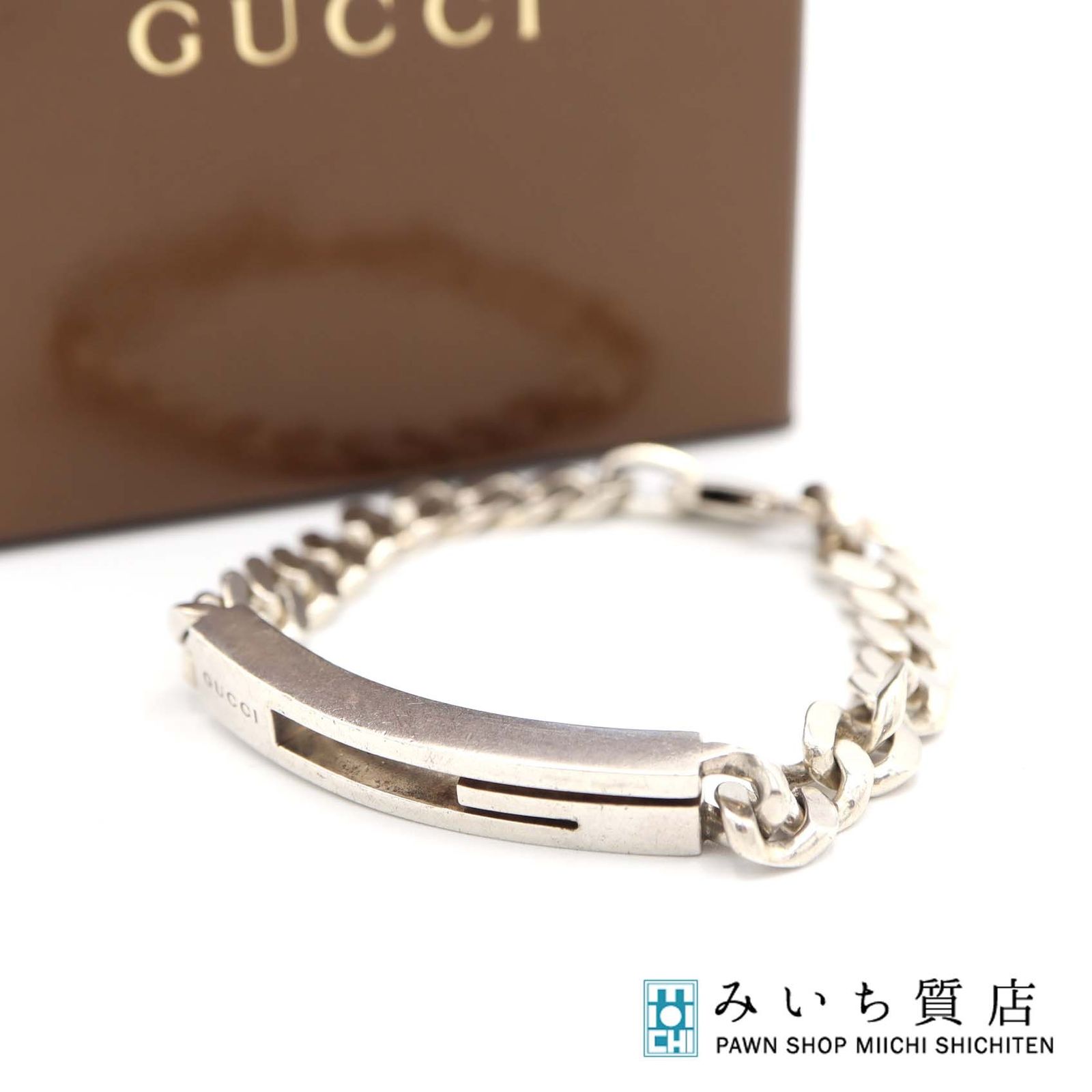 GUCCI グッチ チェーンブレスレット Gロゴ 925 シルバー メンズ GUCCI