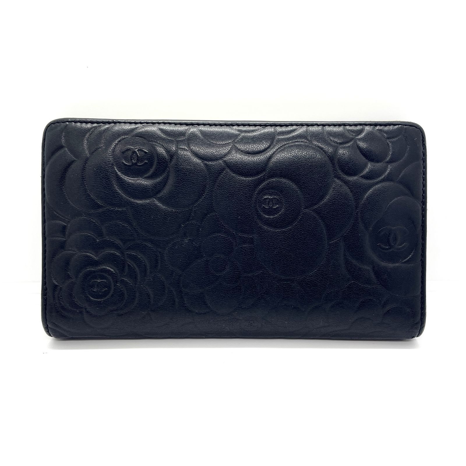 CHANEL - 超極美品 CHANEL カメリア ラウンドファスナー 長財布の通販