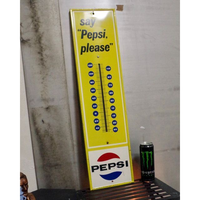 ANTIQUE【温度計】1980's Pepsi Cola Thermometern Sign ペプシコーラ