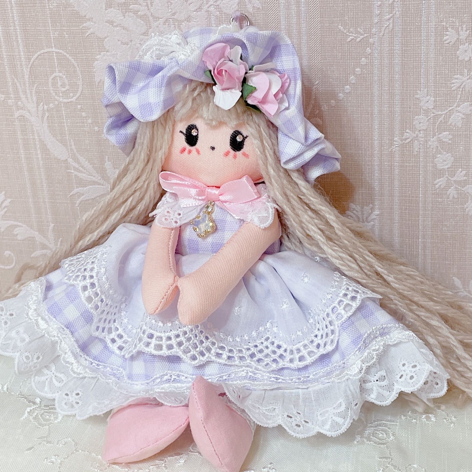 買い誠実 カントリードール♡ハンドメイド♡お人形♡ドールチャーム 