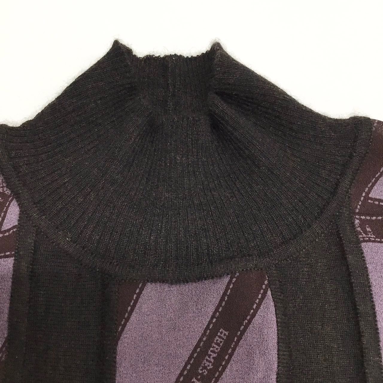【新品未使用】HERMES エルメス ノースリーブニット カシミア100% 38 エルメス HERMES 未使用級 カシミア シルク サマー・タートル