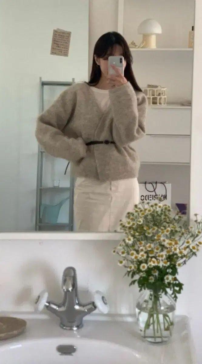 ウェアウェザー ネックLYNN カーディガン ブラック