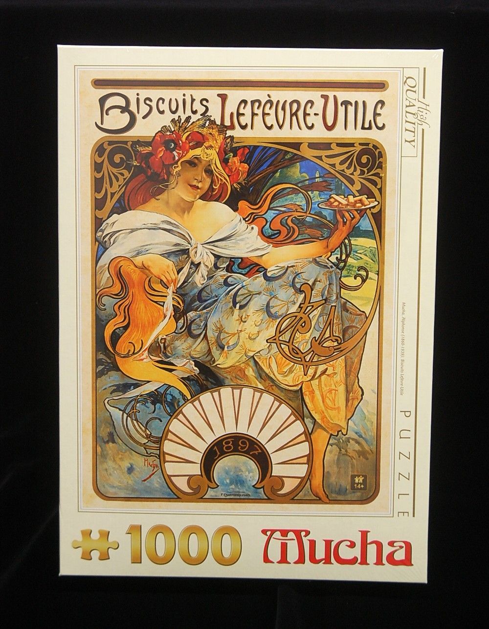 D-TOYS 1000ピース ジグソーパズル 66930-MU04 アルフォンス・ミュシャ : Biscuit Lefèvre-Utile (68×47cm)