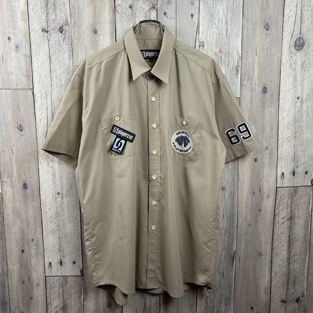 OLD PLAYERS 69 90s プレイヤーズ 半袖 ワークシャツ XL