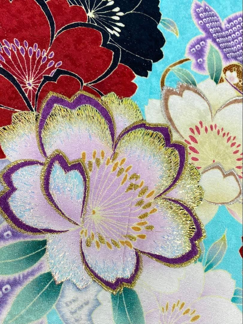 振袖 豪華 銀通し 金彩 身丈166cm パールトーン加工済 ゆったり身幅