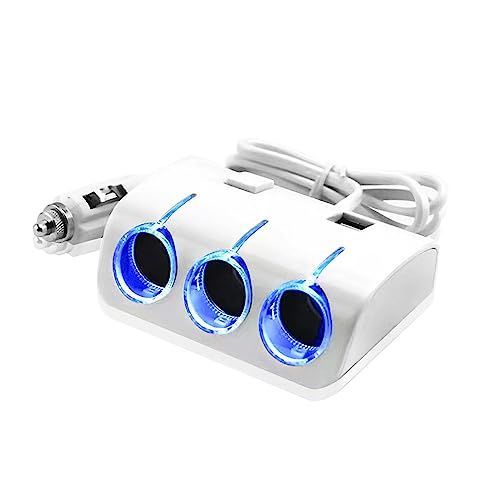 車 シガーソケット 3連 増設 車用充電器 120W USB*2 ポート カーチャージャー 急速充電 12V/24V シガライター電源ソケット 車 アクセサリー 車内
