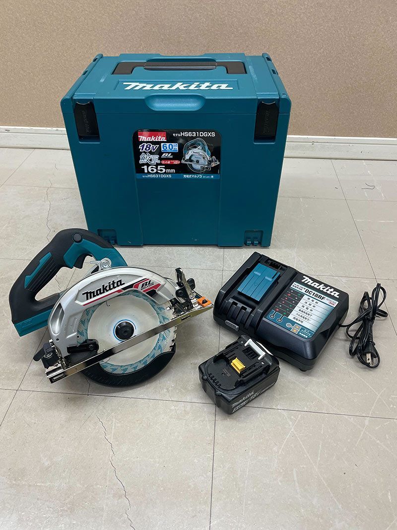 makita マキタ 165mm マルノコ 6.0Ah HS631D 充電器 バッテリー1個 ケース付