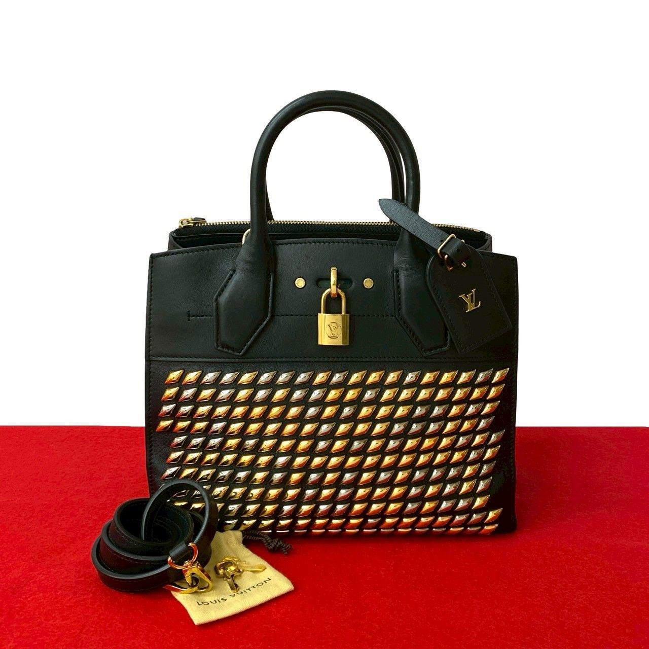 極 美品 LOUIS VUITTON ルイヴィトン シティ スティーマー PM スタッズ