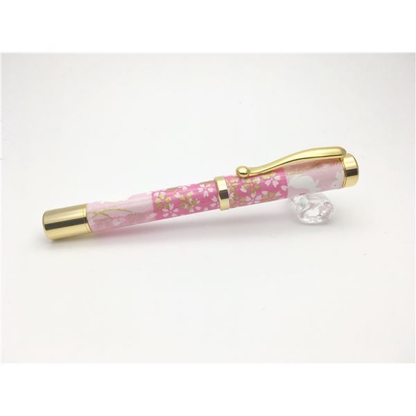 万年筆 文房具 うさぎ市松 桃色 美濃和紙 友禅紙 文具 ステーショナリー