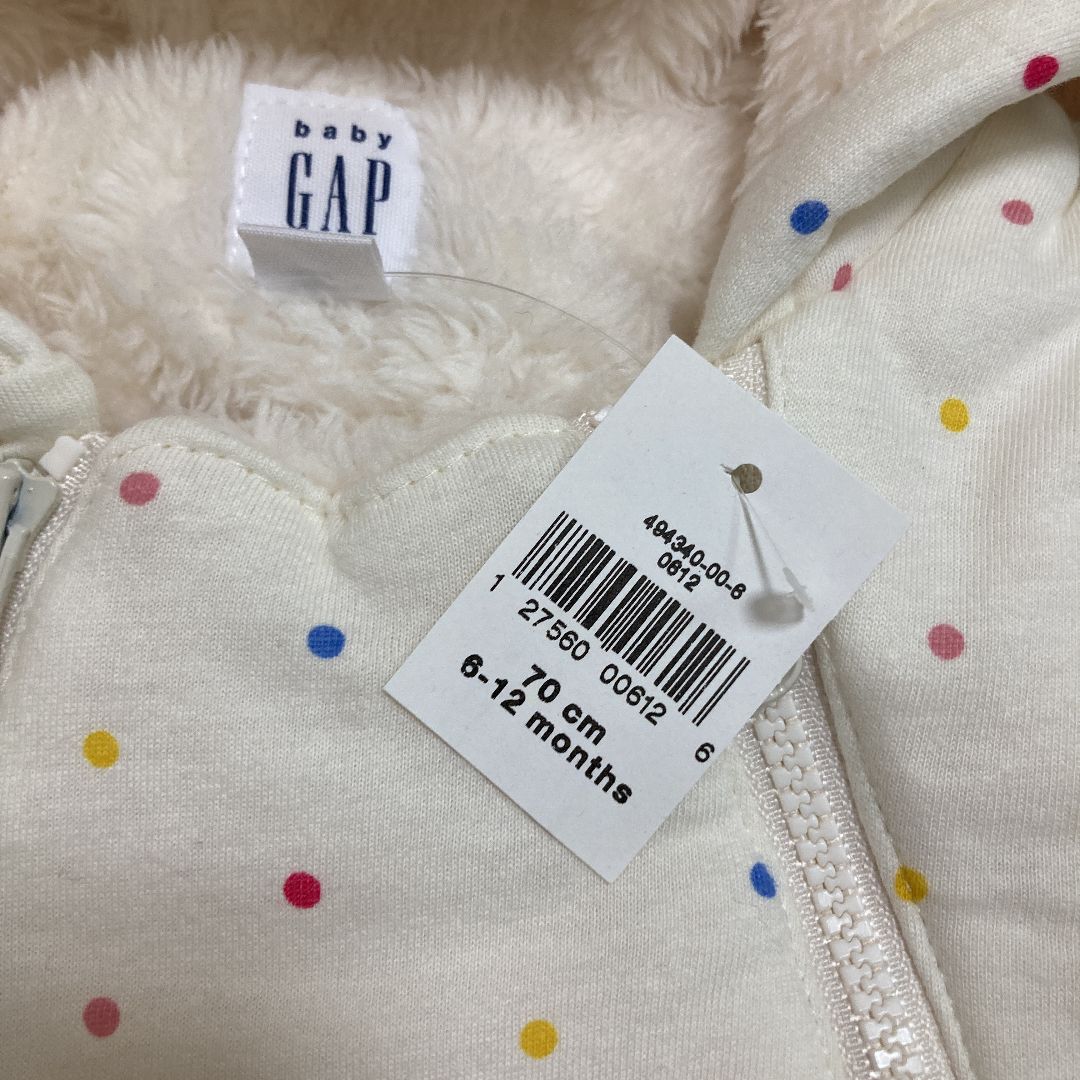新品 未使用 babygap アウター ダウン 白 水玉 ロンパース 70 - メルカリ