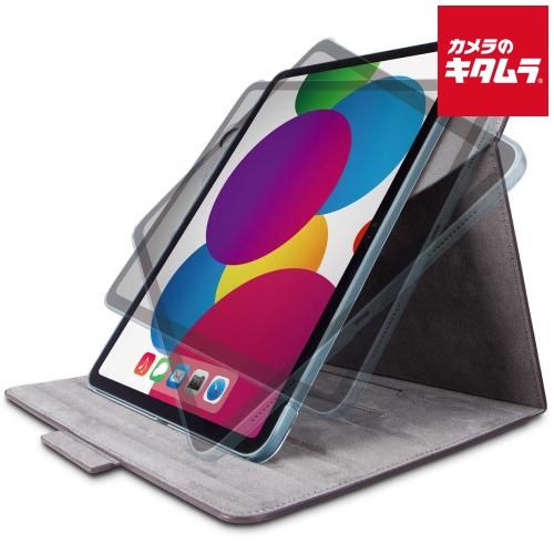 エレコム TB-A22R360BK ソフトレザーケース 360度回転 ブラック〔iPad 10.9inch 第10世代 用〕