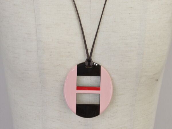 HERMES バッファローホーン ラッカー オプス ネックレス