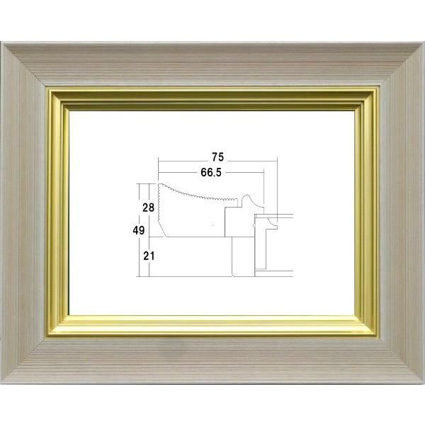 油絵/油彩額縁 木製フレーム UVカットアクリル付 3484N うす茶 サイズ F10号 うす茶 ブラウン - メルカリ