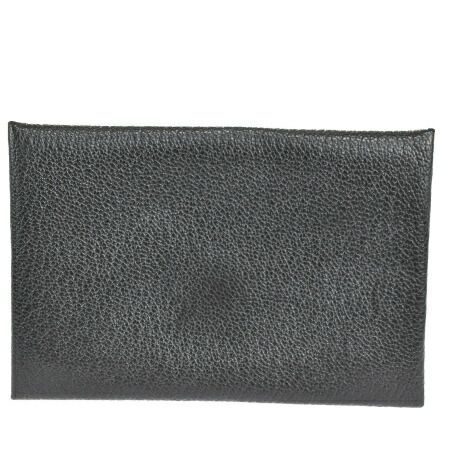 【中古】 超美品 エルメス HERMES カルヴィ カードケース 名刺入れ パスケース 定期入れ ブラック レザー 35MK621