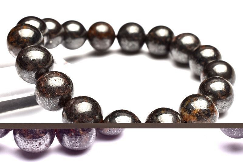 １点物 サハラ砂漠産 コンドライト隕石 サハラNWA869隕石 11.5mm ブレスレット パワーストーン 天然石 _MA8221 NEXPOTALLINN_EU