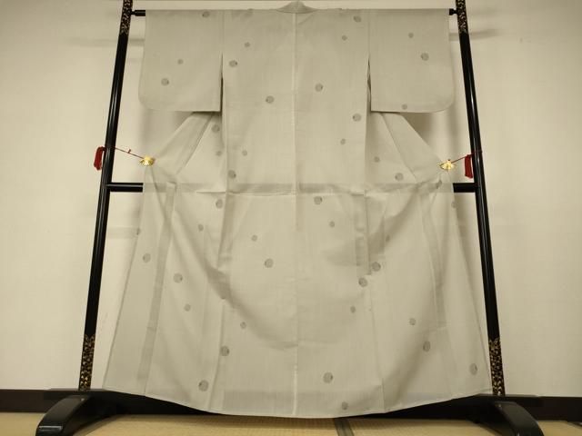 平和屋着物 夏物 結城紬 夏結城 丸文 正絹 AABC3509jd